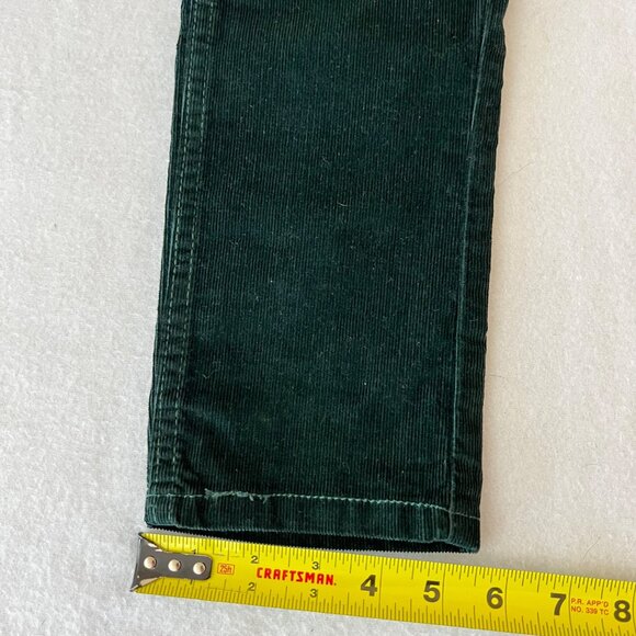 Levi's 524 Women's Stretch Too Superlow Skinny Green Corduroy Pants Size 26x30 - Picture 9 of 10